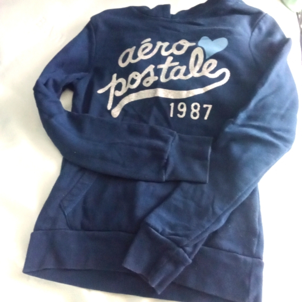 EUC Aeropostale navy hoodie sz MED